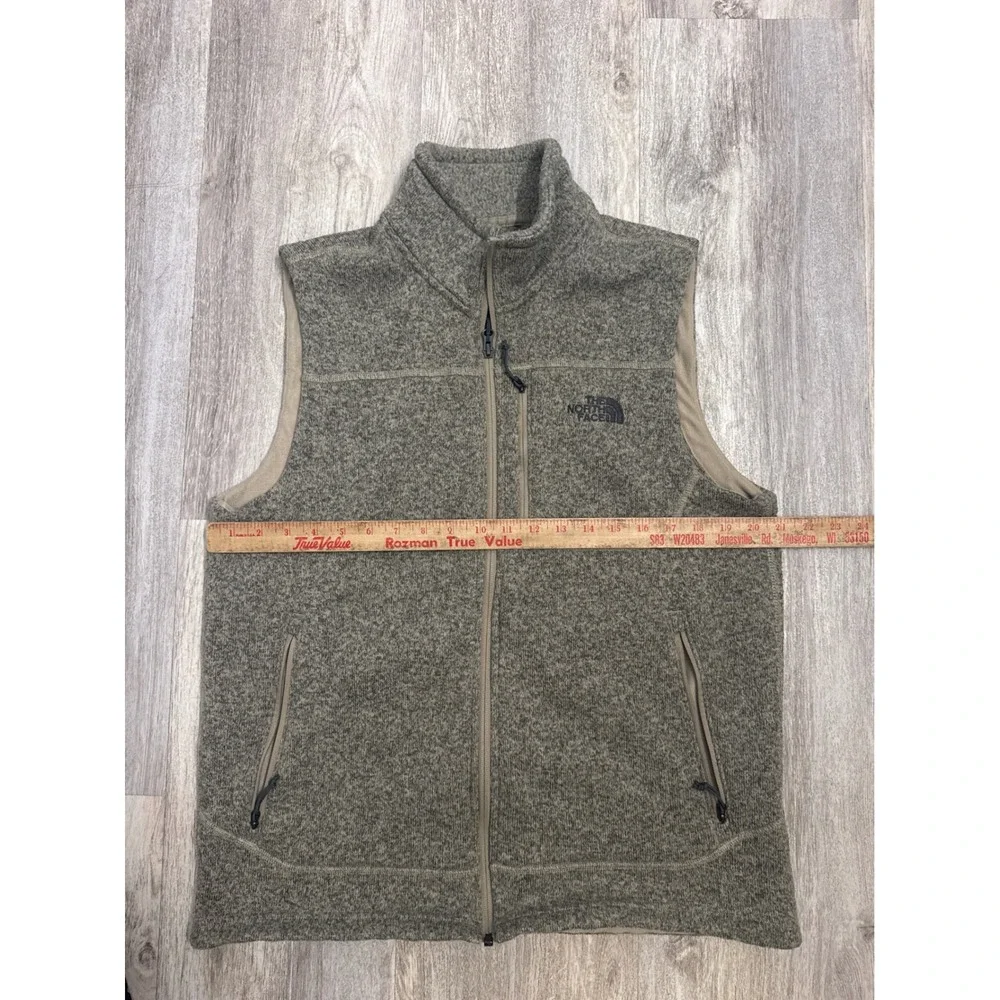 The North Face Mens Gordon Lyons Full Zip Fleece Vest Heather Gray Large